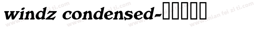 windz condensed字体转换